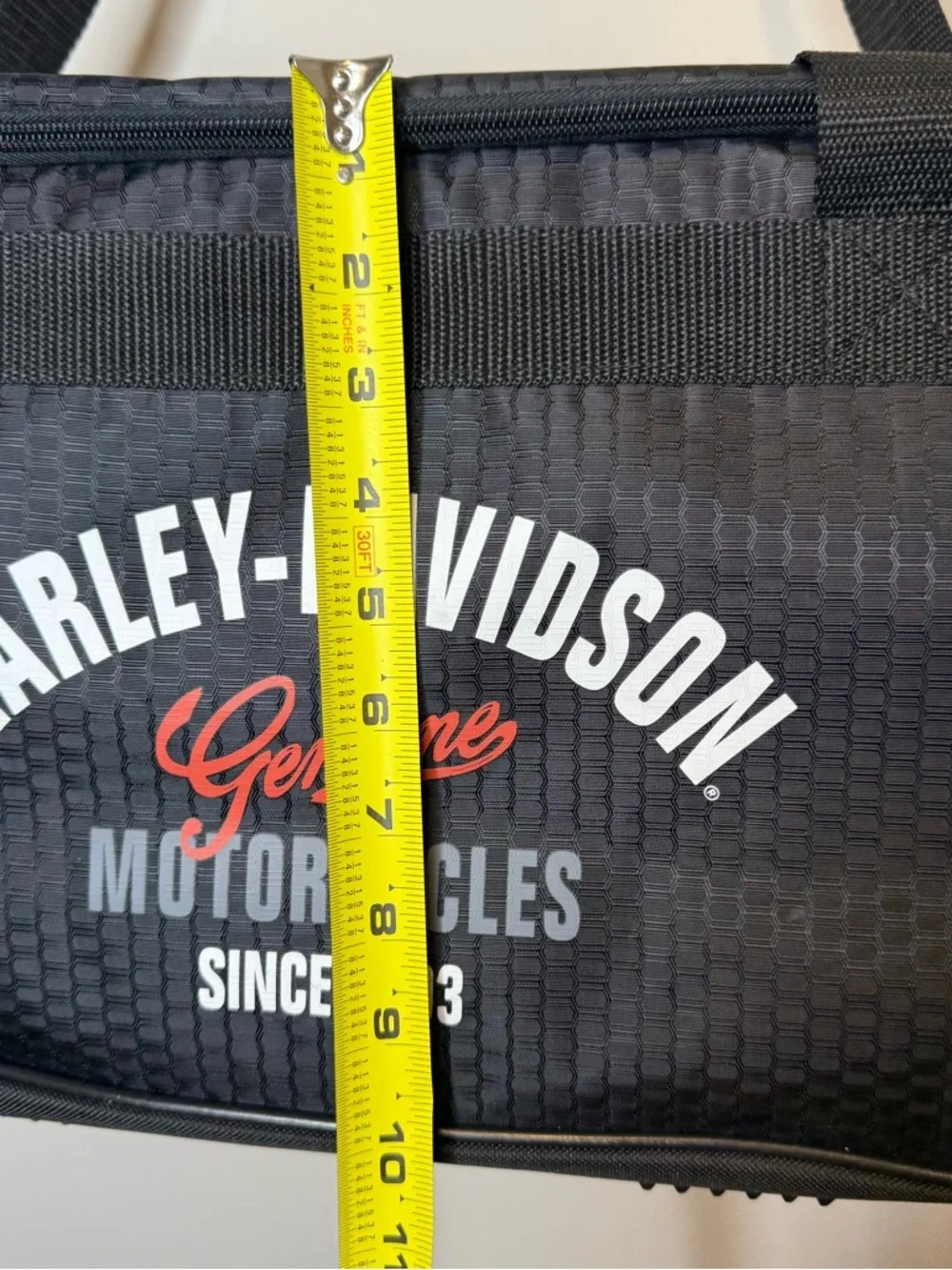 Harley-Davidson Black Duffel with Red Accent Genuine Motorcycles Logo
